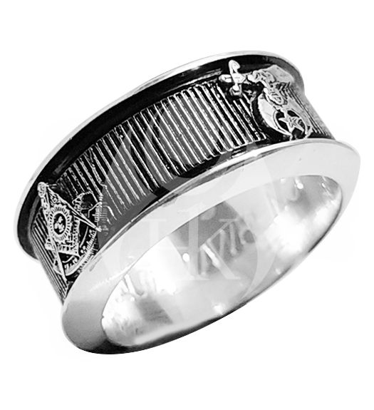 Shriners, Masonic Past Grandmaster, ::96, Scottish Rite 32nd Degree Band Ring